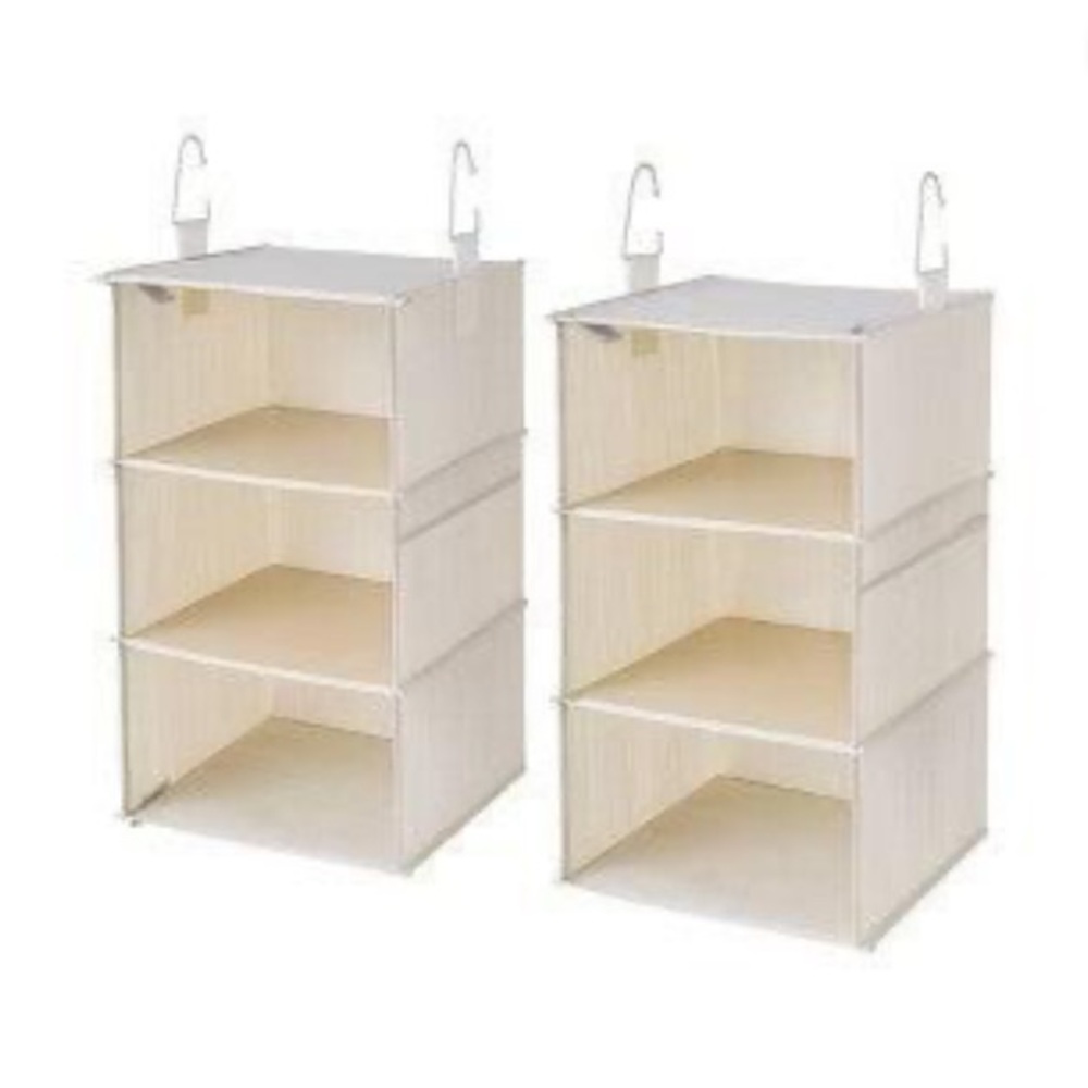 NEW We Think Storage 12x12x42 Cream Hanging Closet Organizer